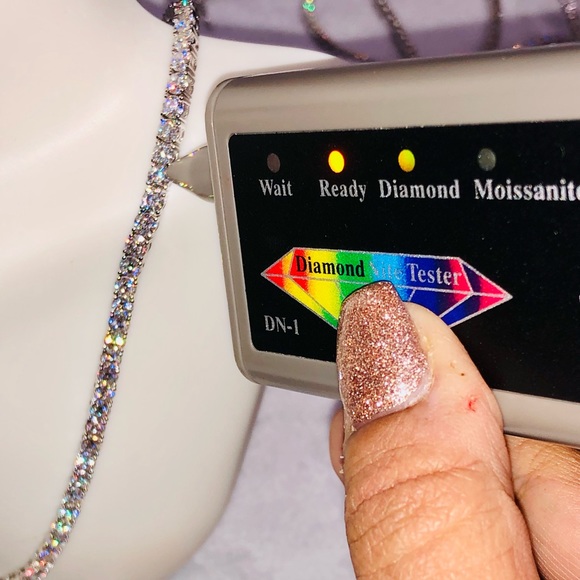 5.1mm VVS moissanite diamond tennis chain, 13ct GRA Certified, Pass Diamond test - Picture 3 of 7